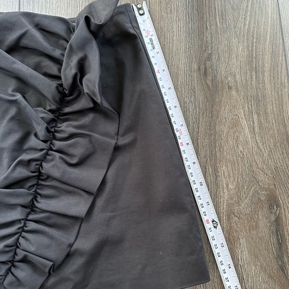 Zara Asymmetrical Ruffle Black Mini Skirt XS - Picture 6 of 6